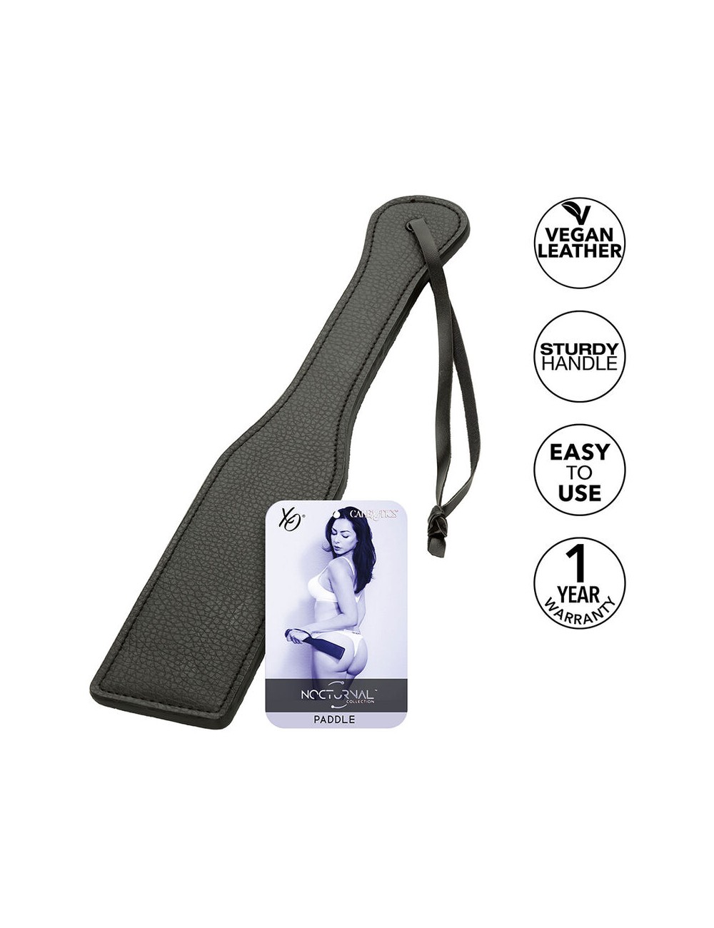 CALEXOTICS - NOCTURNAL PADDLE LEATHER BLACK CALEXOTICS - NOCTURNAL PADDLE LEATHER BLACK