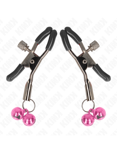 KINK - DOUBLE BELL NIPPLE CLAMP PINK 6 CM