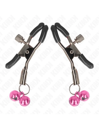KINK - DOUBLE BELL NIPPLE CLAMP PINK 6 CM
