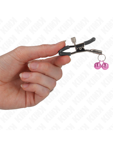 KINK - DOUBLE BELL NIPPLE CLAMP PINK 6 CM