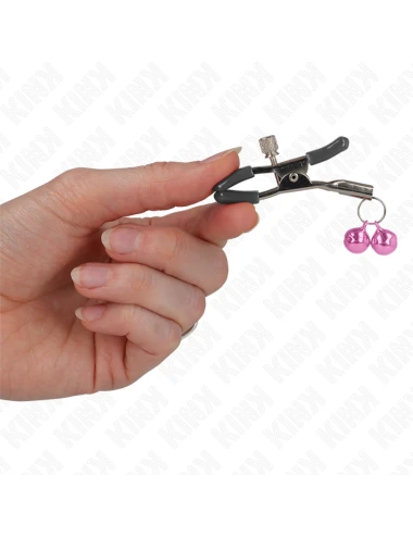 KINK - DOUBLE BELL NIPPLE CLAMP PINK 6 CM