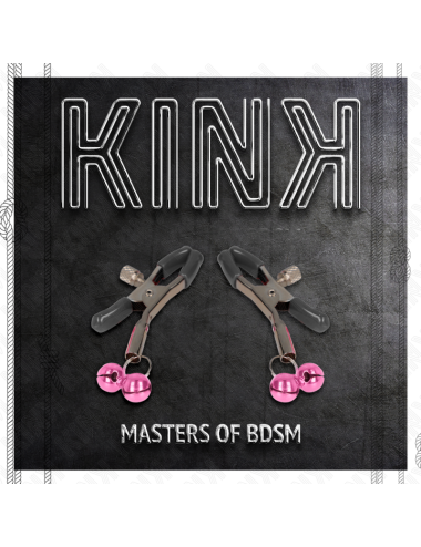 KINK - DOUBLE BELL NIPPLE CLAMP PINK 6 CM