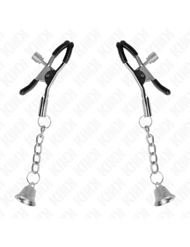 KINK - SILVER BELL PENDANT NIPPLE CLAMPS 6 CM