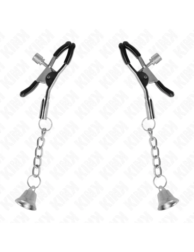 KINK - SILVER BELL PENDANT NIPPLE CLAMPS 6 CM