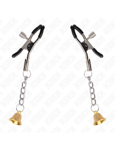 KINK - GOLD BELL PENDANT NIPPLE CLAMPS 6 CM