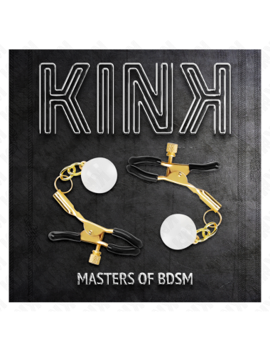 KINK - GLASS BEAD NIPPLE CLAMPS GOLD 6 CM