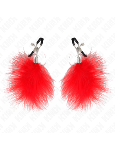 KINK - FEATHER NIPPLE CLAMP RED 7 CM