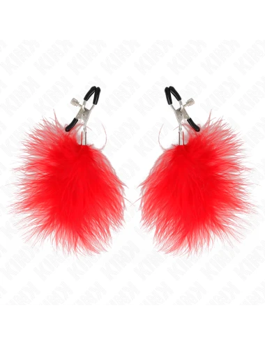 KINK - FEATHER NIPPLE CLAMP RED 7 CM