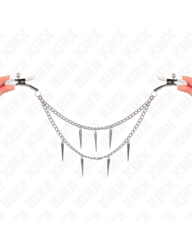 KINK - NIPPLE CLAMPS WITH SPIKES CHAINS 30 CM