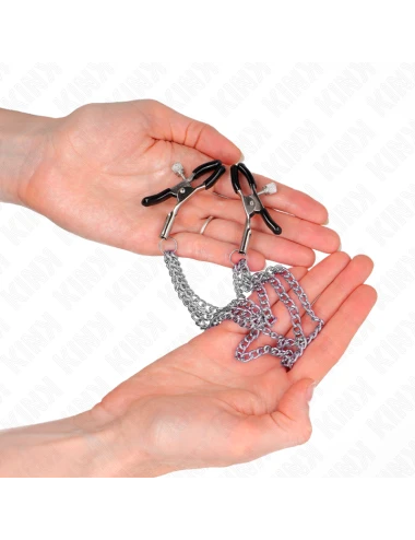 KINK - NIPPLE CLAMPS WITH 3 CHAINS SILVER 20/23/28 CM