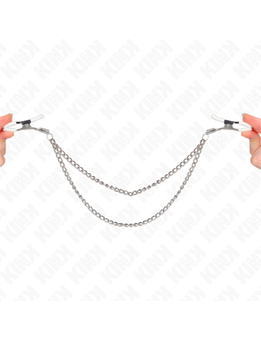 KINK - NIPPLE CLAMPS WITH 2 THIN CHAINS SILVER 20/23 CM