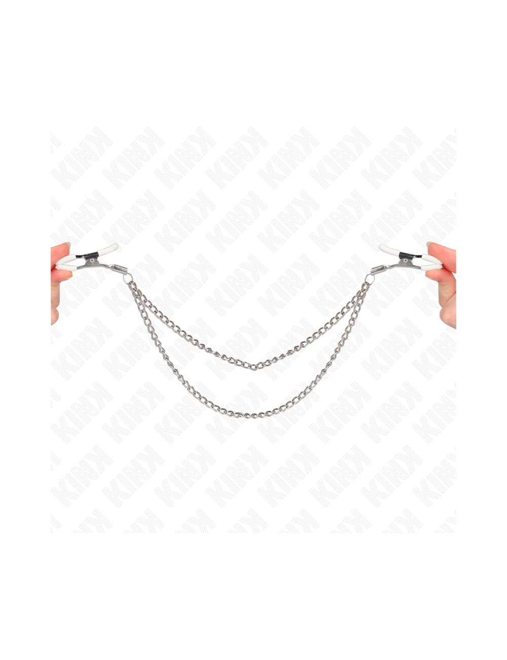 KINK - NIPPLE CLAMPS WITH 2 THIN CHAINS SILVER 20/23 CM