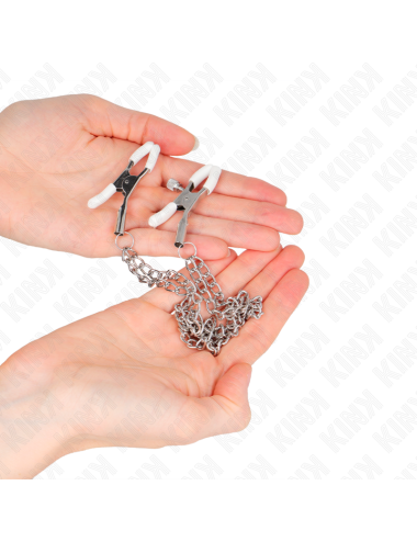 KINK - NIPPLE CLAMPS WITH 2 THIN CHAINS SILVER 20/23 CM