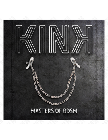 KINK - NIPPLE CLAMPS WITH 2 THIN CHAINS SILVER 20/23 CM