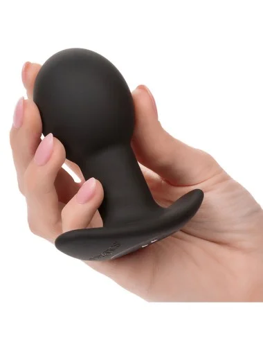 CALEXOTICS - ROCK BOTTOM ANAL PLUG 10 VIBRATIONS SILICONE BLACK