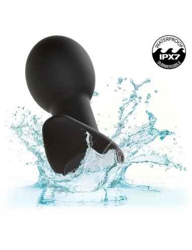 CALEXOTICS - ROCK BOTTOM ANAL PLUG 10 VIBRATIONS SILICONE BLACK