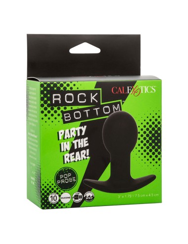 CALEXOTICS - ROCK BOTTOM ANAL PLUG 10 VIBRATIONS SILICONE BLACK