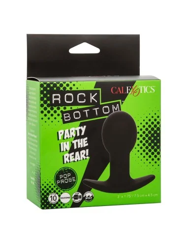 CALEXOTICS - ROCK BOTTOM ANAL PLUG 10 VIBRATIONS SILICONE BLACK