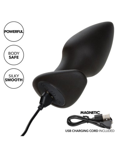 CALEXOTICS - ROCK BOTTOM PERFECT ANAL PLUG 10 VIBRATIONS SILICONE BLACK
