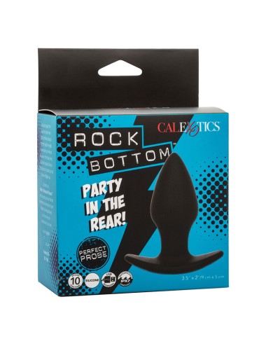 CALEXOTICS - ROCK BOTTOM PERFECT ANAL PLUG 10 VIBRATIONS SILICONE BLACK