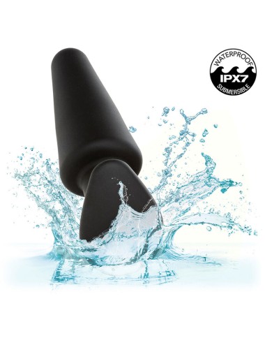 CALEXOTICS - ROCK BOTTOM TAPERED ANAL PLUG 10 VIBRACIONES SILICONE BLACK