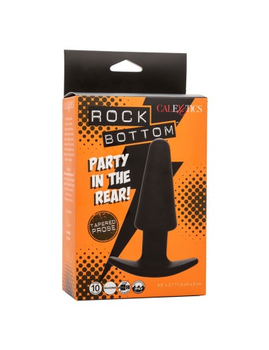 CALEXOTICS - ROCK BOTTOM TAPERED ANAL PLUG 10 VIBRACIONES SILICONE BLACK