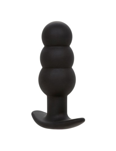 CALEXOTICS - ROCK BOTTOM BEADED ANAL PLUG 10 VIBRATIONS SILICONE BLACK
