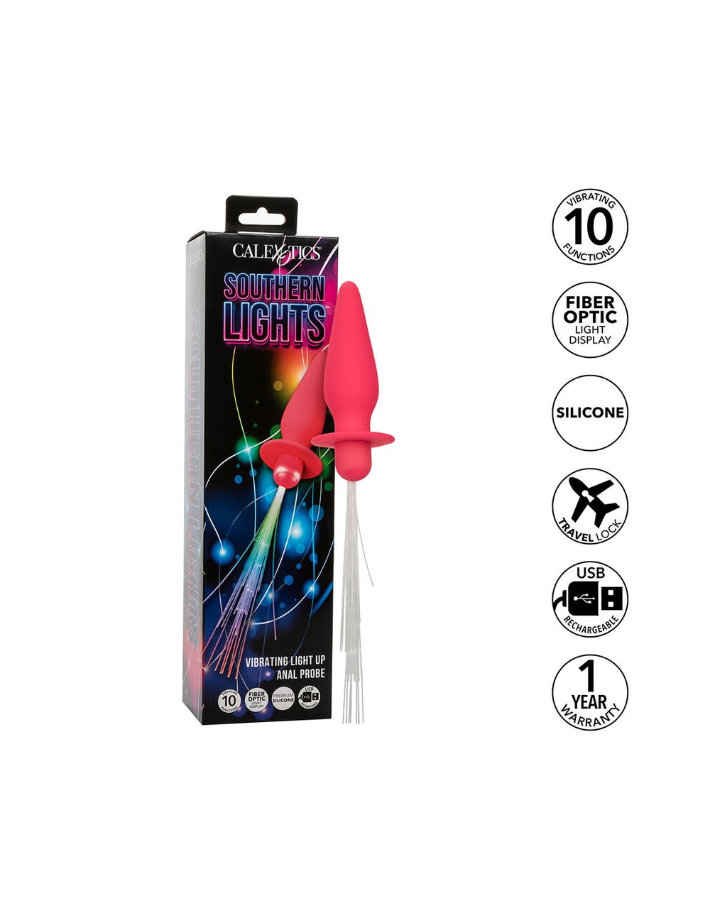 CALEXOTICS - SOUTHERN LIGHTS LIGHT UP ANAL PLUG 10 VIBRATIONS SILICONE PINK CALEXOTICS - SOUTHERN LIGHTS LIGHT UP ANAL PLUG 10 VIBRATIONS SILICONE PINK