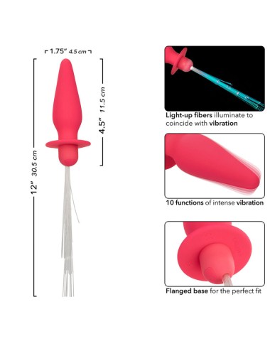 CALEXOTICS - SOUTHERN LIGHTS LIGHT UP ANAL PLUG 10 VIBRATIONS SILICONE PINK