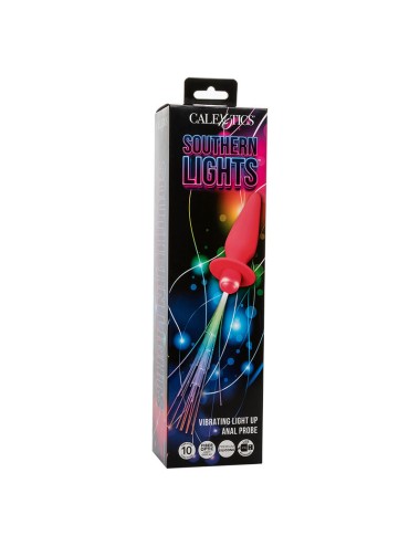 CALEXOTICS - SOUTHERN LIGHTS LIGHT UP ANAL PLUG 10 VIBRATIONS SILICONE PINK
