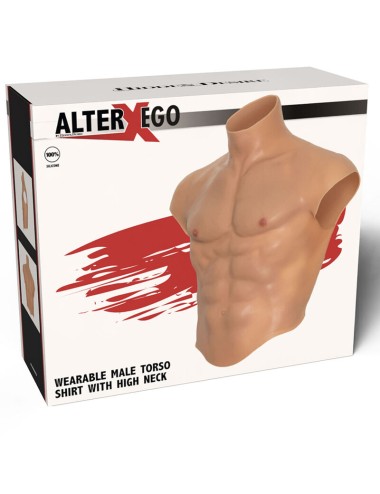 HIDDEN DESIRE - ALTER EGO SILICONE MALE TORSO SHIRT WITH ABS FLESH