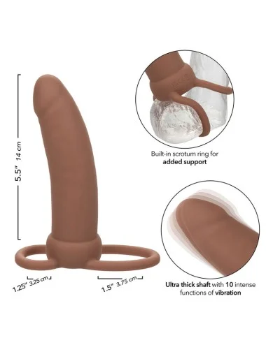 CALEXOTICS - MAXX THICK DUAL PENETRATOR 10 VIBRATIONS BROWN