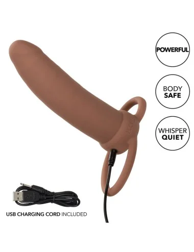 CALEXOTICS - MAXX THICK DUAL PENETRATOR 10 VIBRATIONS BROWN