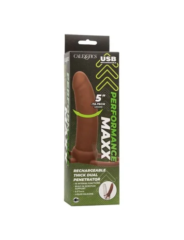 CALEXOTICS - MAXX THICK DUAL PENETRATOR 10 VIBRATIONS BROWN