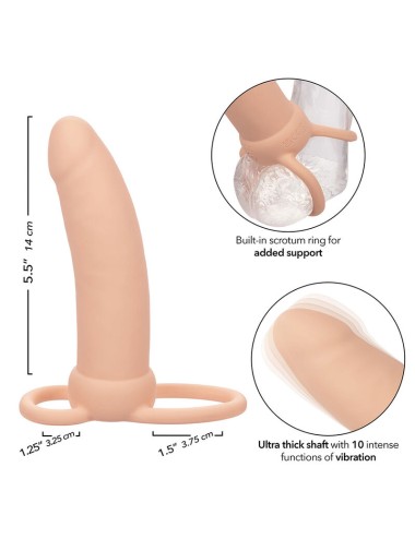 CALEXOTICS - MAXX THICK DUAL PENETRATOR 10 VIBRATIONS FLESH