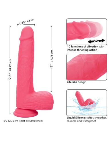 CALEXOTICS - STUDS REALISTIC VIBRATOR 10 VIBRATIONS PINK