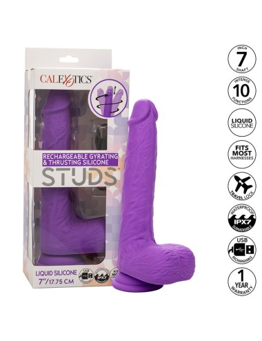 CALEXOTICS - STUDS RECHARGEABLE AND ROTATING VIBRATOR 10 VIBRATIONS PURPLE