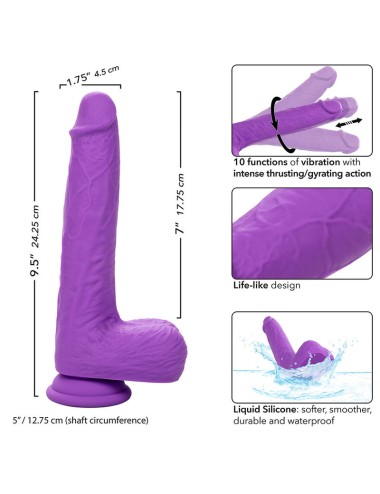 CALEXOTICS - STUDS RECHARGEABLE AND ROTATING VIBRATOR 10 VIBRATIONS PURPLE