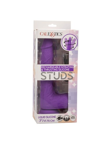 CALEXOTICS - STUDS RECHARGEABLE AND ROTATING VIBRATOR 10 VIBRATIONS PURPLE