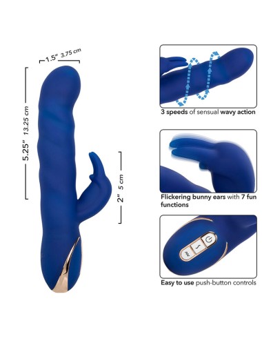 CALEXOTICS - JACK RABBIT VIBRATOR WAVE MOTION BLUE