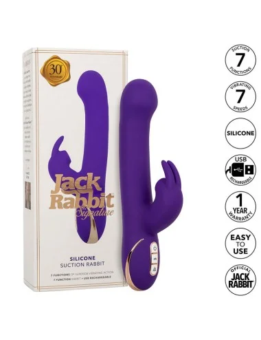 CALEXOTICS - JACK RABBIT VIBRATOR & STIMULATOR 7 VIBRATIONS AND SUCTIONS MODE BLUE