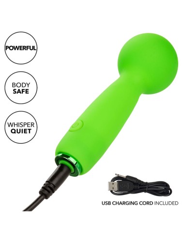 CALEXOTICS - NEON VIBES THE BUBBLY VIBE MINI MASSAGER 10 VIBRATIONS GREEN