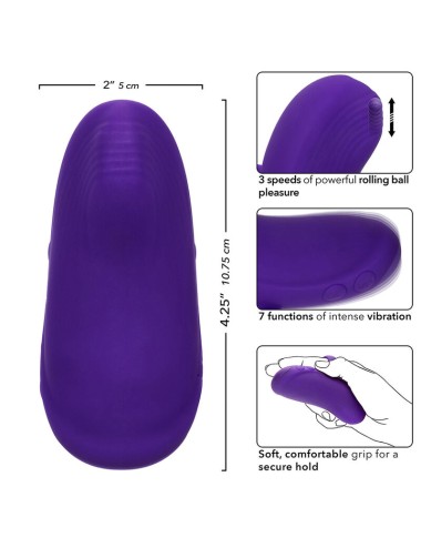 CALEXOTICS - ENVY HANDHELD ROLLING BALL MASSAGER 7 VIBRATIONS PURPLE