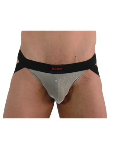 BURN - 001 JOCK SHINY BEIGE / BLACK M