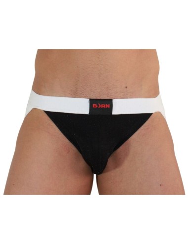 BURN - 004 JOCK SHINY BLACK / WHITE L