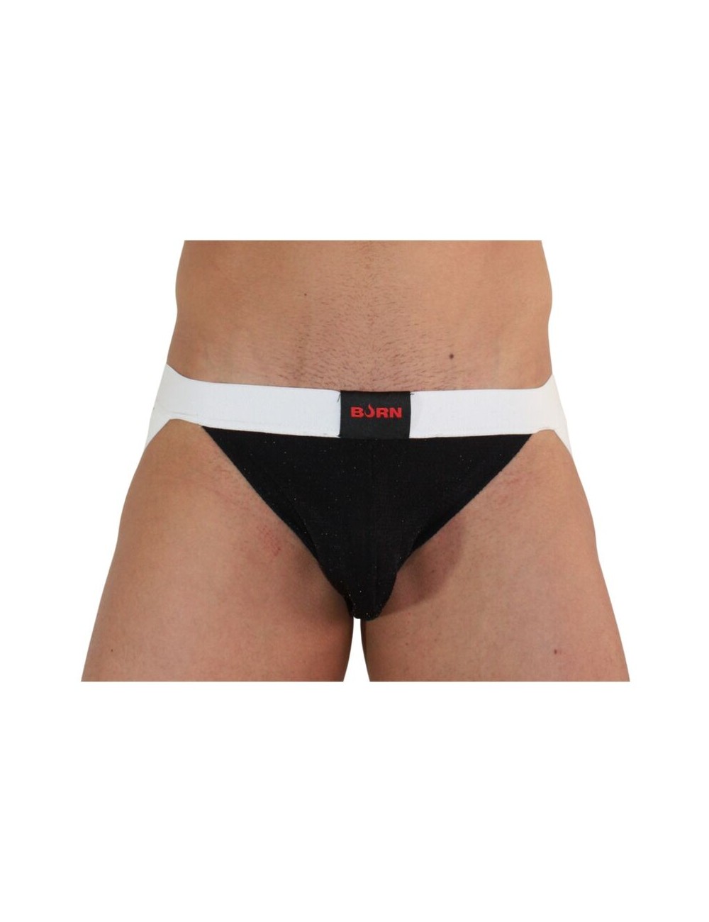 BURN - 004 JOCK SHINY BLACK / WHITE L