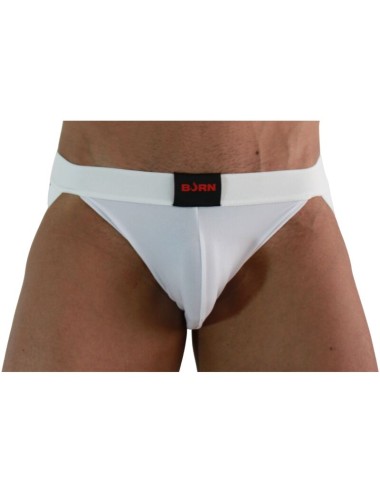 BURN - 007 JOCK LYCRA WHITE M