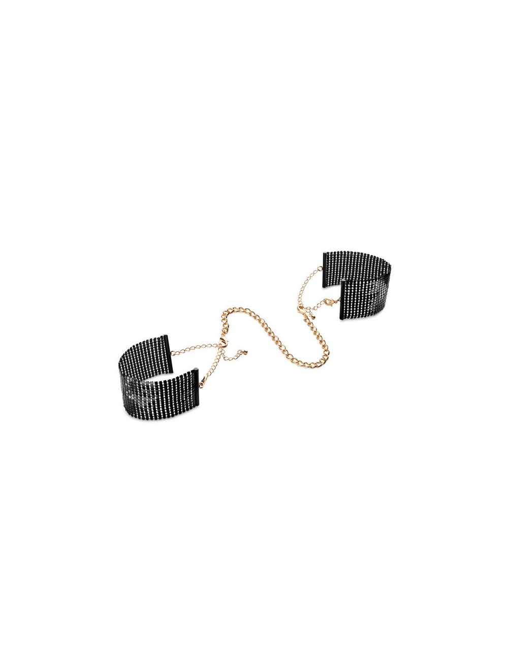 BIJOUX - DÉSIR MÉTALLIQUE BLACK METAL MESH HANDCUFFS BIJOUX - DÉSIR MÉTALLIQUE BLACK METAL MESH HANDCUFFS