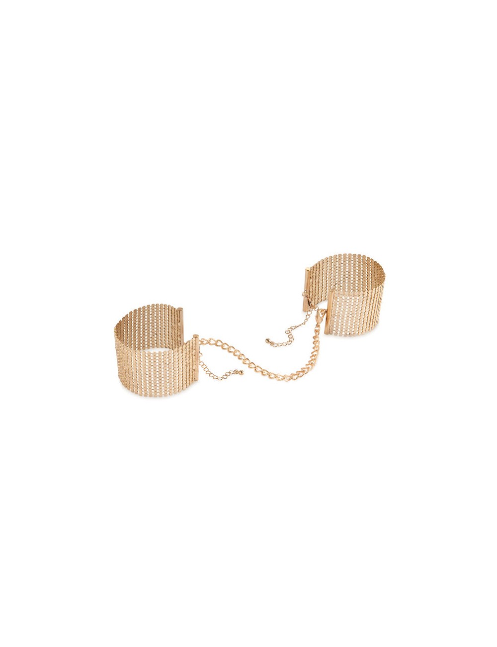 BIJOUX - DÉSIR MÉTALLIQUE GOLDEN METAL MESH HANDCUFFS BIJOUX - DÉSIR MÉTALLIQUE GOLDEN METAL MESH HANDCUFFS