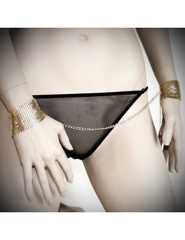 BIJOUX - DÉSIR MÉTALLIQUE GOLDEN METAL MESH HANDCUFFS